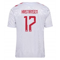 Denmark Victor Kristiansen #17 Replica Away Shirt Euro 2024 Short Sleeve